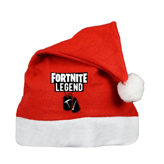 Fortnites Christmas Hats Anime Cute Fortress Night Kids Adult Cloth Santa Claus Xmas Beanies Caps Game New Year Party Decoration