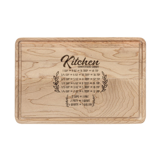 Engraved Kitchen Cutting Board — Personalized Recipe & Family Name Plaque