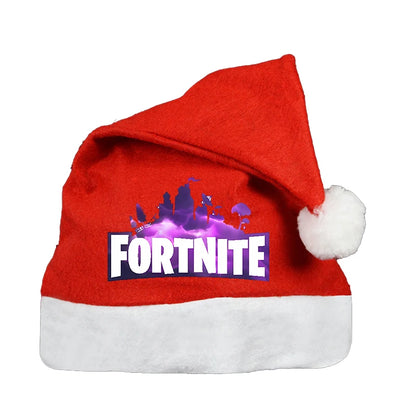 Fortnites Christmas Hats Anime Cute Fortress Night Kids Adult Cloth Santa Claus Xmas Beanies Caps Game New Year Party Decoration