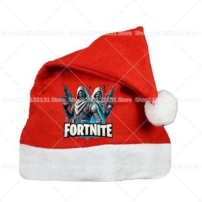 Fortnites Christmas Hats Anime Cute Fortress Night Kids Adult Cloth Santa Claus Xmas Beanies Caps Game New Year Party Decoration